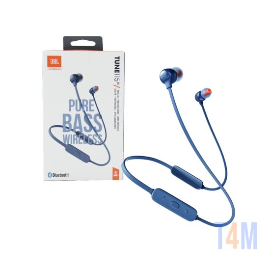 JBL TUNE 115BT WIRELESS IN-EAR HEADPHONES WITH NOICE CANCELLATION 3.7V/160MAH BLUE 